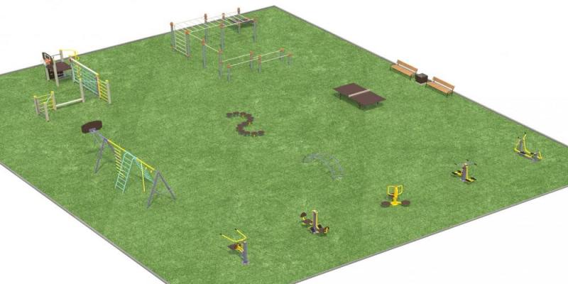 Дизайн проект спортплощадки разновозрастной  в Владикавказе