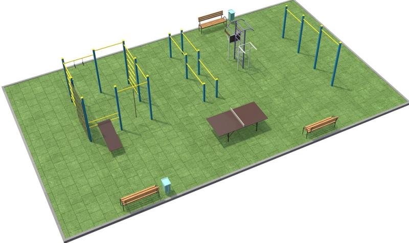 Проект спортплощадки 170 метров в Владикавказе в Владикавказе
