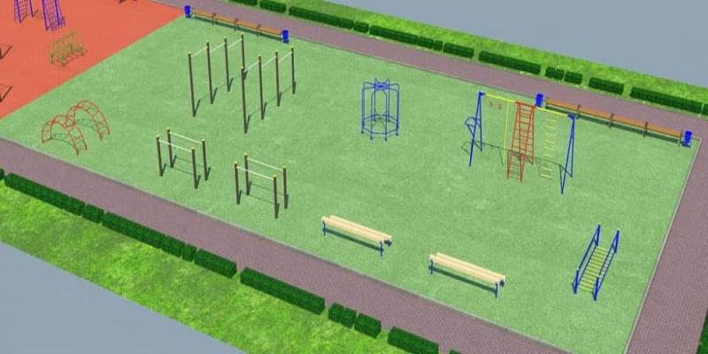 Проект детско-спортивной площадки для школы - детсада в Владикавказе