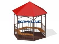 Беседка с лавками и полом МАФ 4122 в Владикавказе