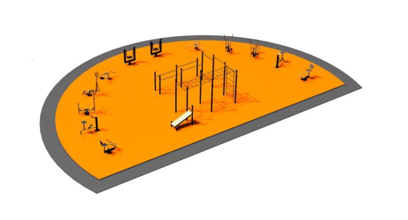 Дизайн проект спортплощадки Полукруглая в Владикавказе