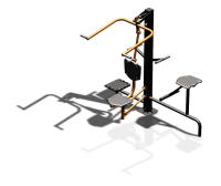 Уличный тренажер "Верхняя тяга Твистер стоя Твистер сидя" УТ336 в Владикавказе