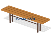 Лавочка без спинки МАФ 1601 в Владикавказе