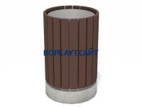 Урна деревянная круглая с бетонным основанием МАФ 1632 в Владикавказе