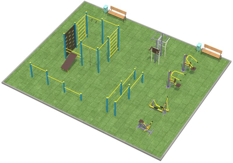 Проект спортплощадки 150 метров в Владикавказе в Владикавказе