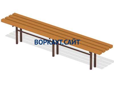 Двухметровая лавочка без спинки 2 м МАФ 1602 в Владикавказе