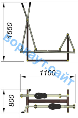 Уличный тренажер "Лыжник" УТ 008 в Владикавказе