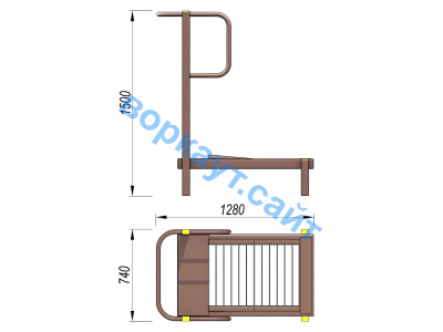 Уличный тренажер Беговая дорожка УТ 009 в Владикавказе