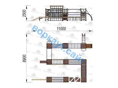 Детский спортивный комплекс Полоса препятствий ДСК 3116 в Владикавказе