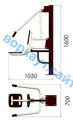 Уличный тренажер "Жим от груди" УТ 002 в Владикавказе