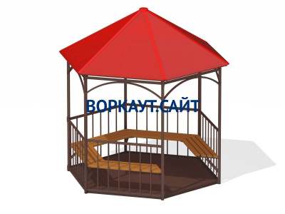 Беседка с лавками и полом МАФ 4122 в Владикавказе