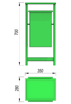 Урна с крышкой МАФ 1631 в Владикавказе