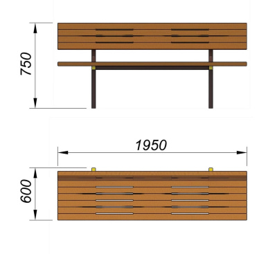 Диван уличный МАФ 1608 в Владикавказе