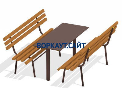 Дачный комплект из 2 лавочек и стола МАФ 1620 в Владикавказе