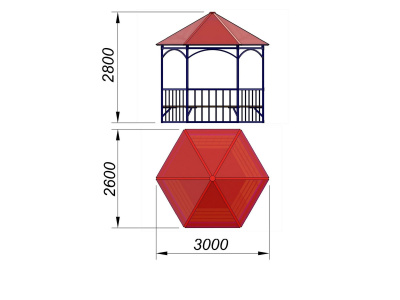 Беседка с лавками МАФ 4120 в Владикавказе