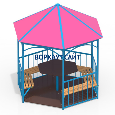 Беседка со столом, лавками и полом МАФ 4123 в Владикавказе