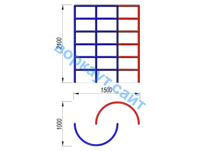 Шведская стенка полукруглая ДСК 3503 в Владикавказе